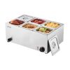 24QT Commercial Food Warmer, 6-Pan Electric Steam Table