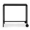 [Replace 92798956]40" Outdoor Bar Table with Wheels, Rectangle Narrow Counter Height Table