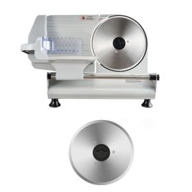 Meat Slicer, 8.6 inch 200W Electric Deli Slicer Machine with two SUS420 Blade, 0-0.6 inch Adjustable Thickness