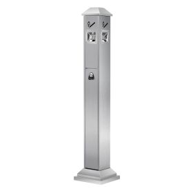 VEVOR Cigarette Butt Receptacle, Square Cigarette Butt Container with 4 Disposal Openings & Top Cover