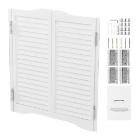 Double Saloon Doors, 36"W x 36" H Arched Top Interior Swinging Cafe Doors, Premium Pine Wood, with Hinges & Hardware Kit, Easy to Install