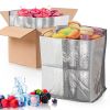 50 Pack Double Layer Foil Insulated Box Liners 8 x 8 x 8 inches. Silver Shipping Boxes for Frozen Food
