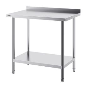 24 x 36 x 36 Inch Stainless Steel Work Table, Commercial Food Prep Worktable Heavy Duty Prep Worktable