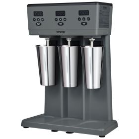 Milkshake Maker, 375W x 3 Electric Milkshake Machine, Commercial Triple Heads Drink Mixer Blender, LED Intelligent Microswitch
