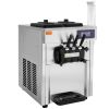 Commercial Ice Cream Machine, 18-28 L/H Yield, 1850W 3-Flavor Countertop Soft Serve Ice Cream Maker, 2 x 5.5L Stainless Steel Cylinder