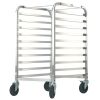 Bun Pan Rack, 10-Tier Commercial Bakery Racks with Brake Wheels, Aluminum Racking Trolley Storage for Half & Full Sheet, Speed Rack For Kitchen Home