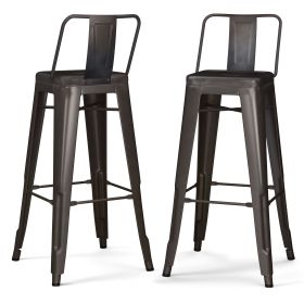 Rayne - 30" Metal Bar Stool (Set of 2) - Gun Metal Grey
