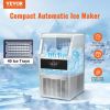 Commercial Ice Maker 110-120LBS/24H with 33LBS Bin 110v, Full Heavy Duty Stainless Steel Construction, Automatic Operation, Clear Cube for Home Bar