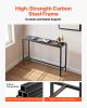 Outdoor Bar Table, 55 x 15 in Patio Bar Table, Waterproof Top & Sturdy Metal Frame, Rectangle Counter Height Dining Tables
