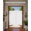 Double Saloon Doors, 36"W x 36" H Arched Top Interior Swinging Cafe Doors, Premium Pine Wood, with Hinges & Hardware Kit, Easy to Install