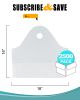 2500 Pack Wave Handle Take-Out Food Bags 18" L, 16" H, 9 x 9 Bottom Size. White Color. Plastic Merchandise Bags, Retail Shopping Goodie Plastic Bags