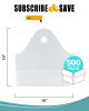500 Pack Wave Handle Take-Out Food Bags 16" L, 16" H, 9.5 x 7 Bottom Size. White Color. Plastic Merchandise Bags, Retail Shopping Goodie Plastic Bags