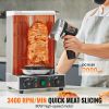 Electric Shawarma Knife, 80W Cordless Battery Professional Turkish Knife, Commercial Stainless Steel Gyro Cutter