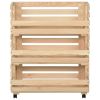 Vegetable Trolley 30.3"x11.8"x31.5" Solid Wood Pine