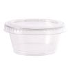 Clear Plastic Portion Cups with Lids, 2 oz, 25 Count – Leak-Resistant & Stackable