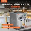 Commercial Ice Cream Machine, 21 QT/H Yield, 1800W 3-Flavor Countertop Soft Serve Ice Cream Maker, 2 x 4L Hopper 2 x 1.8L Cylinder