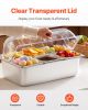 Countertop Food Serving Display Container, 6 Pan Stainless Steel Food Serving Tray