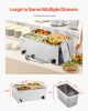 24QT Commercial Food Warmer, 4-Pan Electric Steam Table