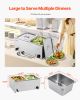 24QT Commercial Food Warmer, 2-Pan Electric Steam Table