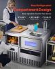 Commercial Ice Maker Machine, 330 lbs/24H Stainless Steel Ice Machine with Worktop, 88 lbs Storage & 144 Cubes/Cycle