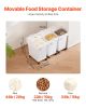 Rice Storage Container, 6.6Gallon/25L x3 Capacity Large Dog Food Dispenser Bin, Kitchen Ingredient Grain Cereal Flour Bin