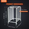 Bun Pan Rack, 10-Tier Commercial Bakery Racks with Brake Wheels, Aluminum Racking Trolley Storage for Half & Full Sheet, Speed Rack For Kitchen Home
