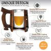 Beer Mug 20 OZ Valknut Viking mug Tankard Mug Beer stein Wooden beer mug Handmade Gifts for Men Fathers Day Christmas Birthday Gifts Norse & Celtic Me