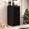 Black color modular 32 wine bar cabinet Buffet Cabinet