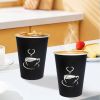 50 Pack 12oz Coffee Cups with Lids: Disposable Black Coffee Cup Sturdy to Go Leak-Proof Paper Containers Set for Hot and Cold Beverage, Home, Office