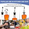 36-Pack Stainless Steel Pour Spouts for Liquor Bottles, Oil, Vinegar, and Wine  Liquor Bottle Pourers with Rubber Dust Caps Bar Pourers for Bartending