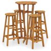 Garden Bar Set Natural wood Solid acacia wood Medium Durable