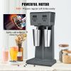 Milkshake Maker, 375W x 2 Electric Milkshake Machine, Commercial Double Heads Drink Mixer Blender, LED Intelligent Microswitch