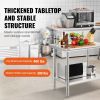Stainless Steel Prep Table, 900x600x800 mm, 700 lbs Load Capacity, Heavy Duty Metal Worktable with 3 Adjustable Height Levels