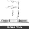 Concession Shelf 48L x 12W Inch Stainless Steel Drop Down Folding Serving Food Shelf Stand Serving for Concession Trailer Serving Window