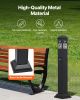 Cigarette Butt Receptacle, Weatherproof Cigarette Butt Container with 4 Disposal Openings & Top Cover