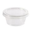Clear Plastic Portion Cups with Lids, 2 oz, 25 Count – Leak-Resistant & Stackable