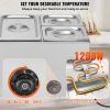 4-Pan Commercial Food Warmer, 16.4QT Electric Steam Table