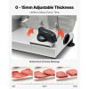 Meat Slicer, 6.7 inch 150W Electric Deli Slicer Machine with two SUS420 Blades, 0-0.6 inch Adjustable Thickness