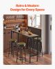 Bar Table, Sturdy Metal Frame High Top Pub Table, Narrow Long Kitchen Dining, Cocktail Counter Bar Height Desk, Easy to Assemble, 55x15x39 in