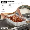 4 Pack Steam Table Pans 20.9 x 12.8 x 3.9 Inch Deep Steam Table Pan Full Size 13L Deep Food Container Stainless Steel Oven Tray Hotel Pans Anti-Jam St