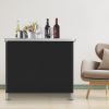 Folding Portable Bar Table, Tradeshow Podium Table for Indoor, Outdoor, Party, Picnic, Exhibition, Includes Carrying Case