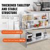 Double Overshelf, Double Tier Stainless Steel Overshelf, 12 x 72 Inch Double Deck Overshelf, Height Adjustable Overshelf Prep Work Table for Kitchen