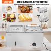 24QT Commercial Food Warmer, 3-Pan Electric Steam Table