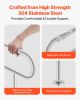 Toilet Safety Rail, 31.5 Inch U-Shaped Handicap Grab Bar, 304 Stainless Steel Senior Safety Pole, Toilet Grab Bars with Anti-Slip Handle