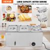 4-Pan Commercial Food Warmer, 16.4QT Electric Steam Table