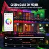 RGB Outdoor String Lights, 100FT, Outside Patio Lights with APP Control 30 Bulbs, 15 Single-Color Adjustable Brightness Time Setting