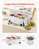 24QT Commercial Food Warmer, 6-Pan Electric Steam Table