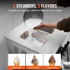 2200W Commercial Soft Ice Cream Machine 3 Flavors 5.3 to 7.4Gallon per Hour PreCooling at Night Auto Clean LCDPanel for Restaurants Snack Bar, Sliver