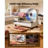 Meat Slicer, 8.6 inch 200W Electric Deli Slicer Machine with two SUS420 Blade, 0-0.6 inch Adjustable Thickness