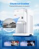 Commercial Ice Shaver Machine, 1.91QT /1.8L Large Electric Ice Cube Crusher Shaved Maker with 300W Premium Motor, Stainless Steel Blades